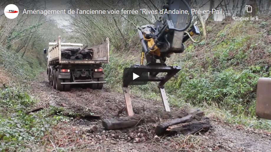 Aménagement de l'ancienne voie ferrée "Rives d'Andaine, Pré-en-Pail, Alençon" en voie verte