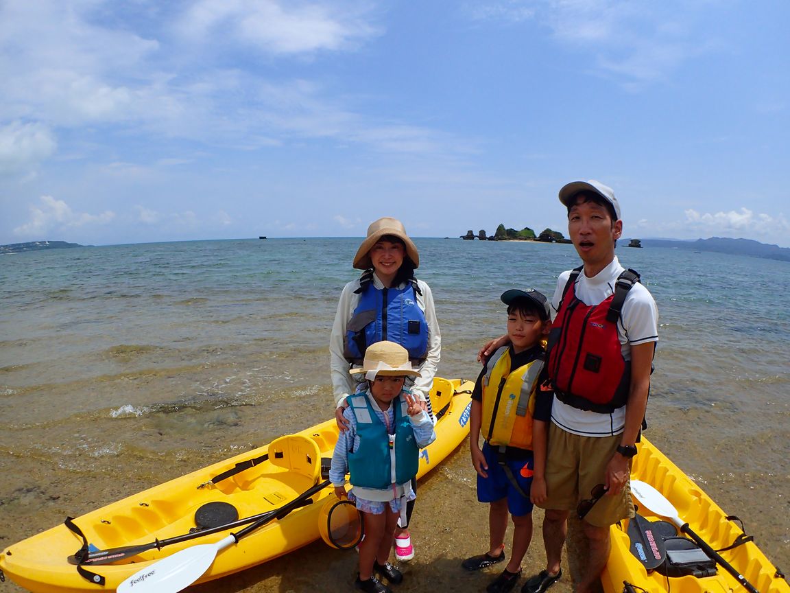 7月25日①、家族だけの海で想い出つくり！
