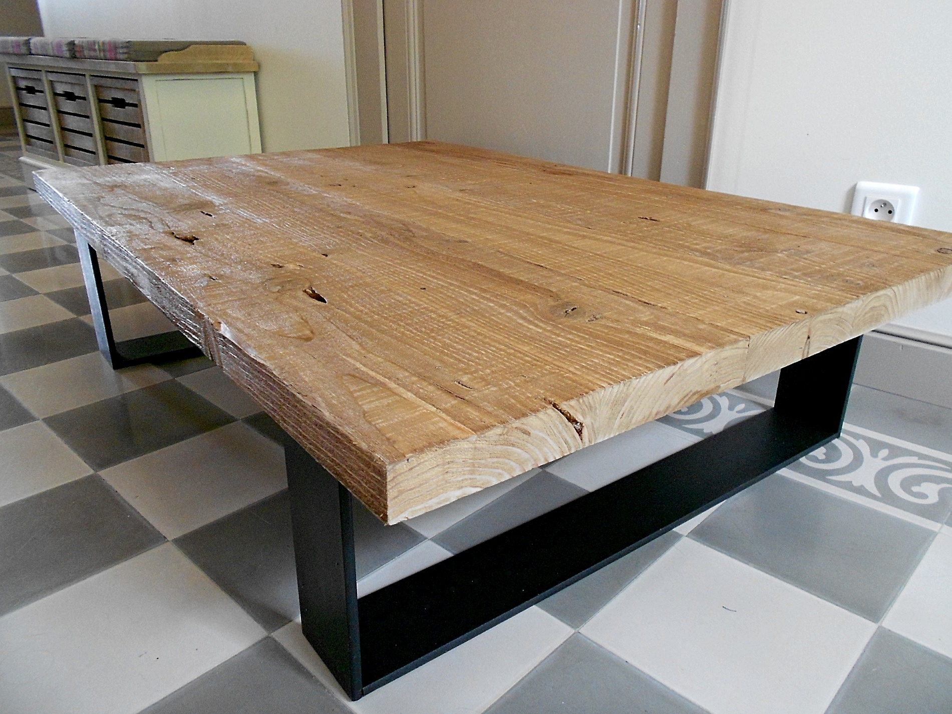 Meubles Industriels Tables Basses Metalik Bois Meubles