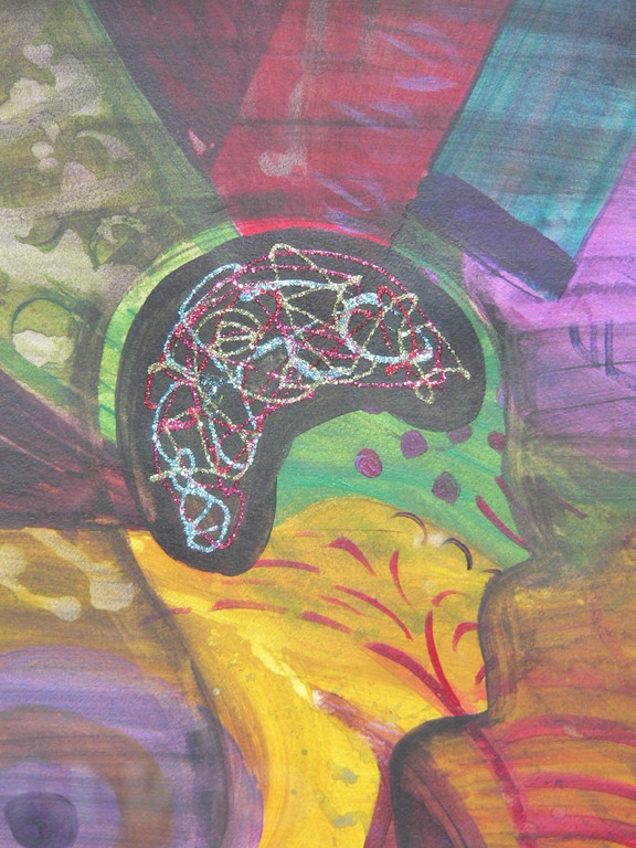 Brain Surgery (2011) - Acrylic & mixed media on paper – 40 x 30 cm