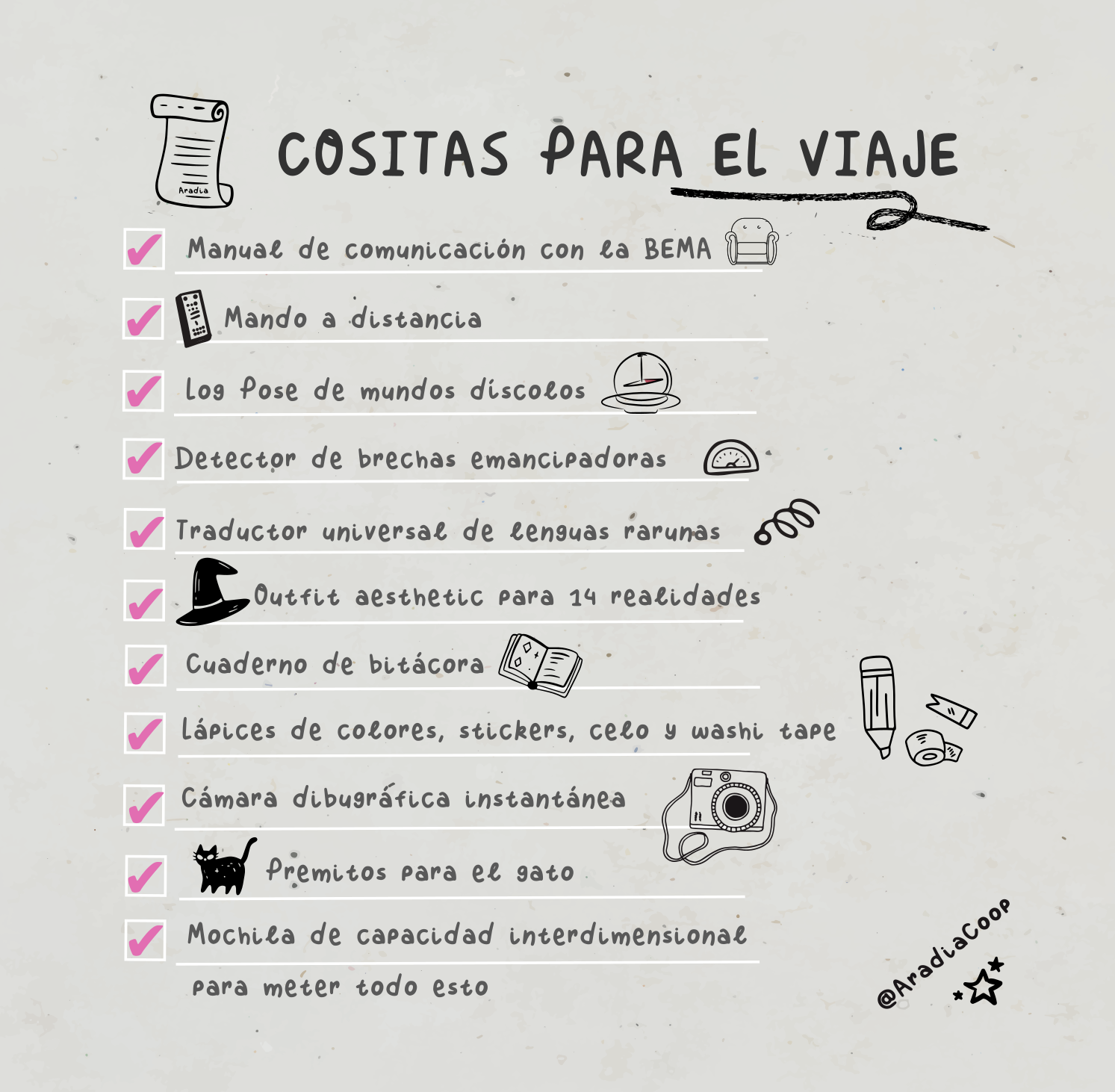 Cositas para el viaje