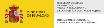 Logo "Ministerio de igualdad. Secretaría de estado de igualdad y para la erradicación de la violencia contra las mujeres. Delegación del gobierno contra la violencia de género"