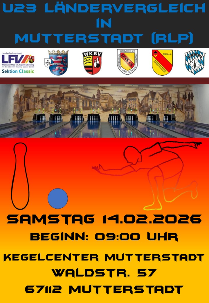 U23-Ländervergleich im Sportkegeln in Mutterstadt (Rheinland-Pfalz)