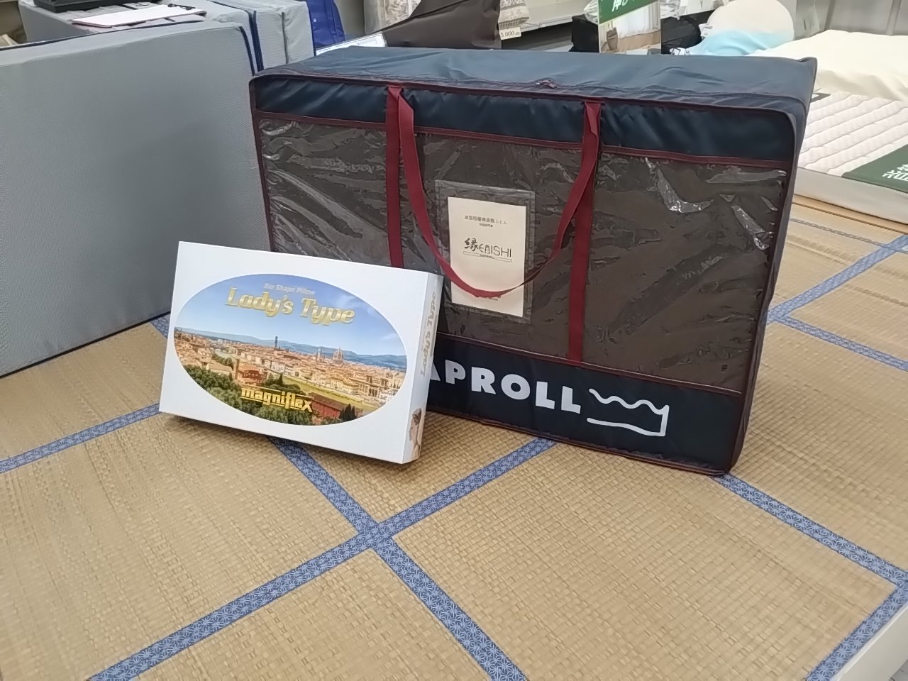 半田市I様・「薄くて寝ずらい」キャップロールに買い替え