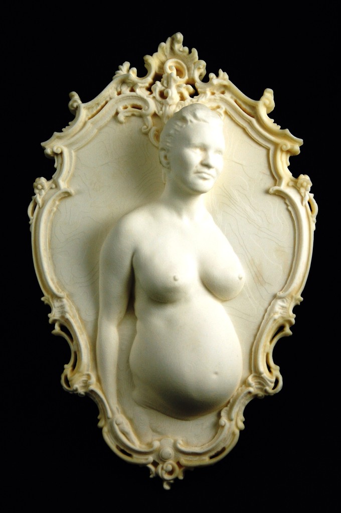 3D Relief Pregnant woman