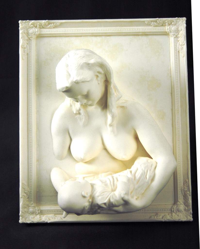 3D Relief Mother with child