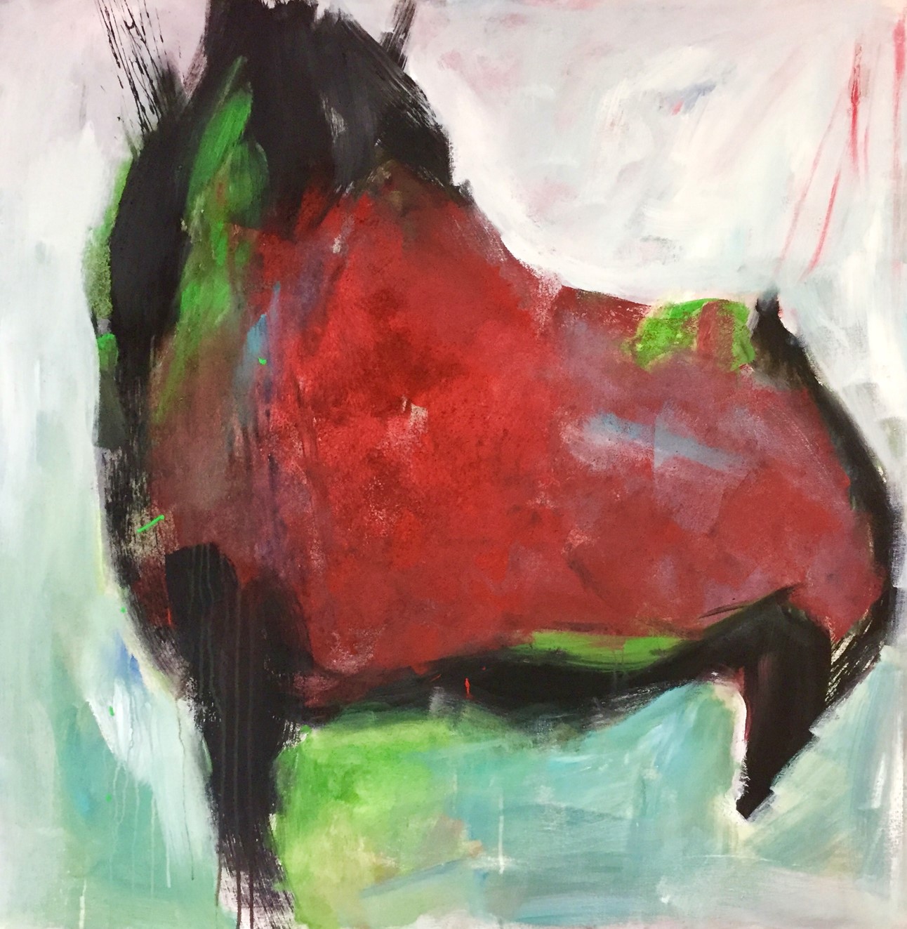 Stier, Acryl auf Leinwand, 100x100cm