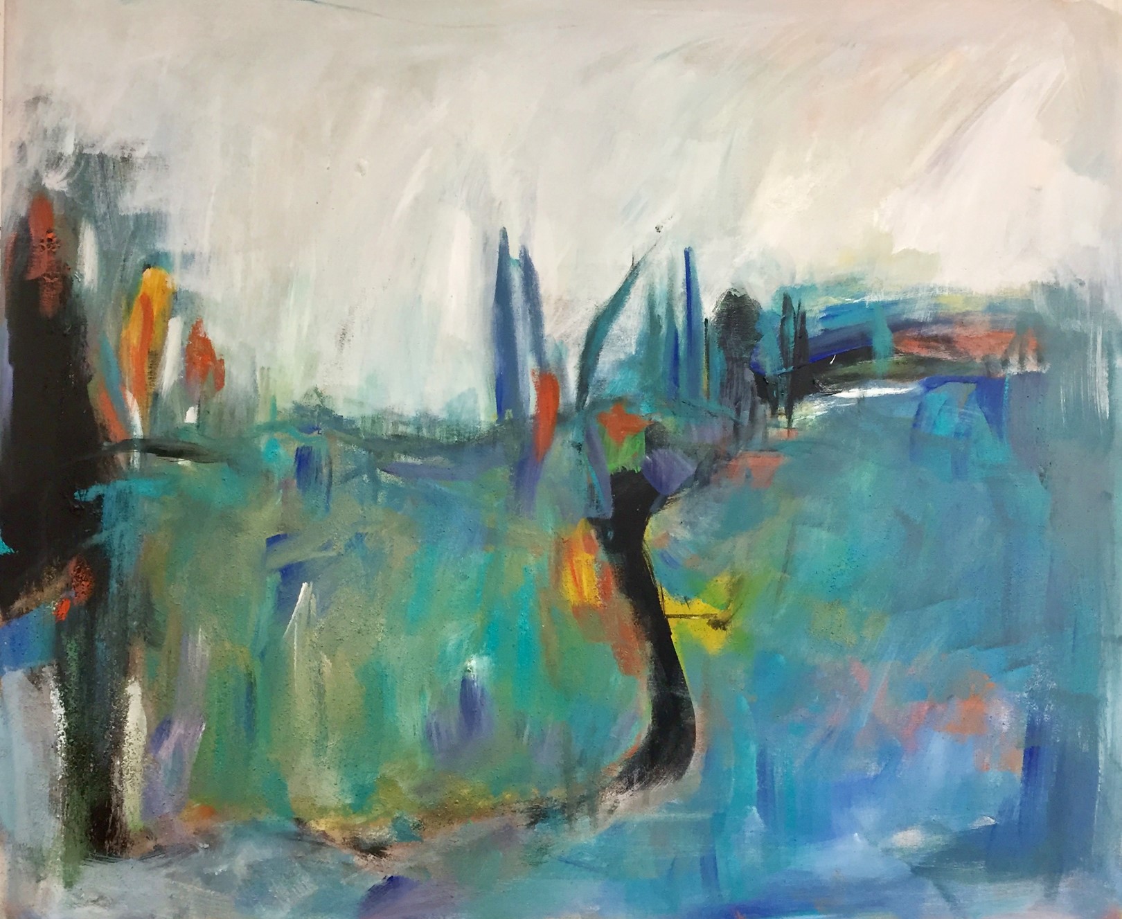 Landschaft, Acryl auf Leinwand, 120x100cm