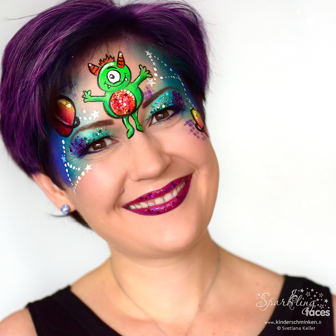 eulenspiegel face paint Sparkling Faces. Fotografie