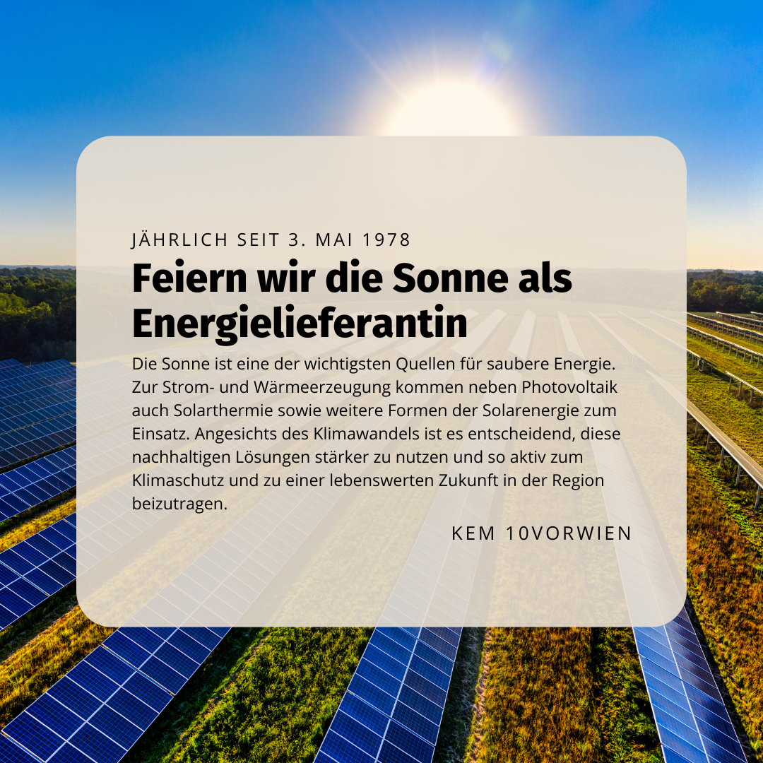 Tag der Sonne am 03. Mai!