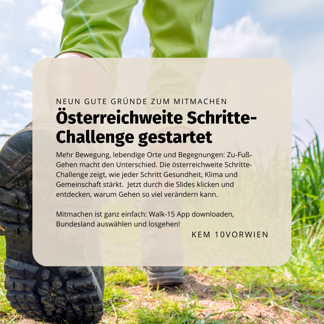 Neun gute Gründe zum Zu-Fuß-Gehen