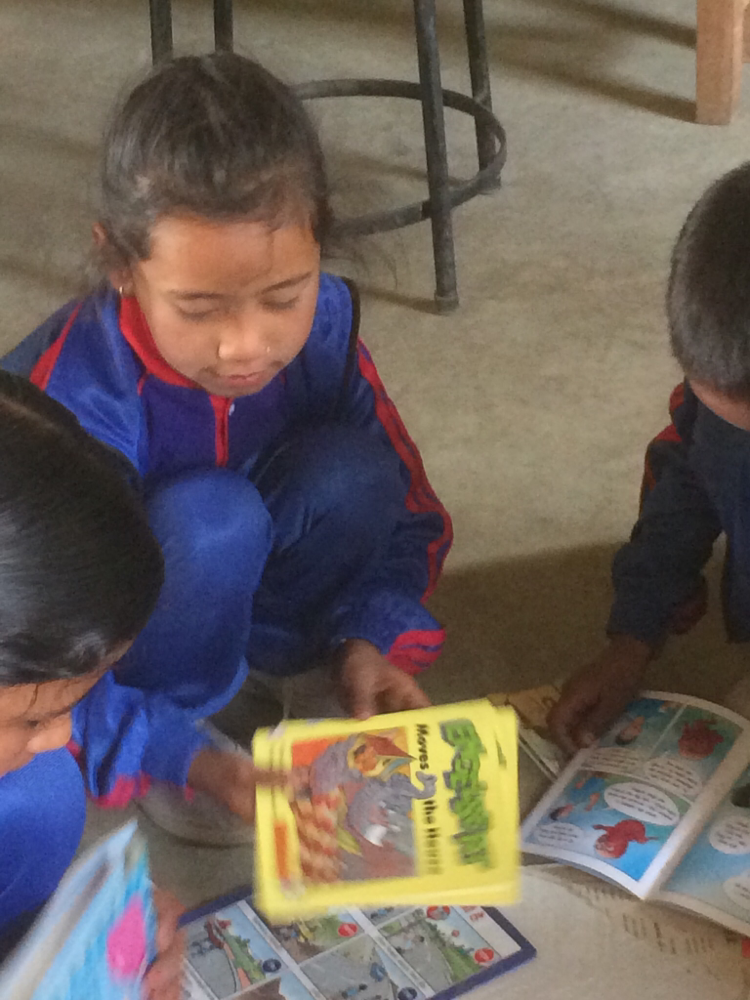 In Chaling konnten die Kinder Bücher lesen ...