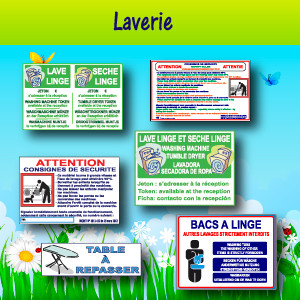 Panneaux et adhésifs Laverie
