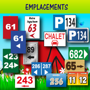 Panneaux et adhésifs emplacements