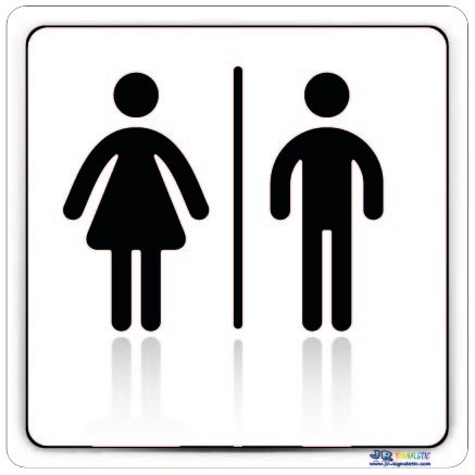 Plaque de Porte Toilettes. Pictogramme WC. Signalisation Toilettes