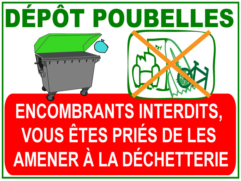 panneau poubelles jr signaletic panneaux campings