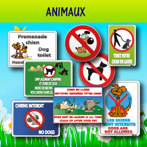 Panneaux et adhésifs animaux