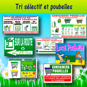 Panneaux et adhésifs Tri sélectif et poubelles