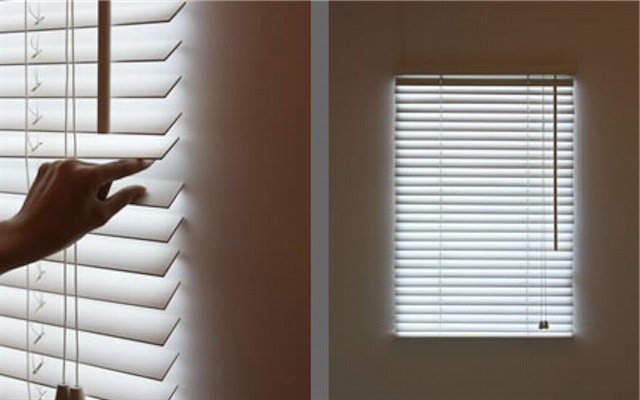 Falsa ventana conseguida mediante una lampara que imita ventanas