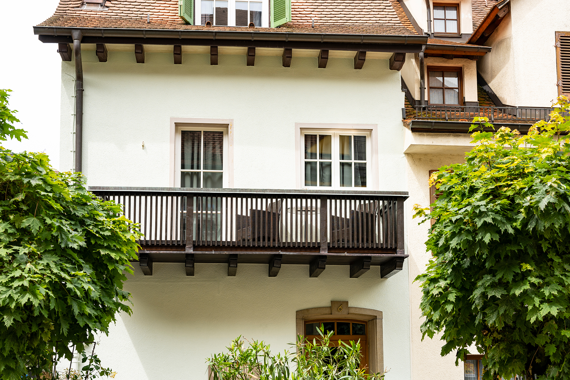 Holiday apartments on Lake Constance: Guest House "Am Schlossplatz", Room #2 - Balcony