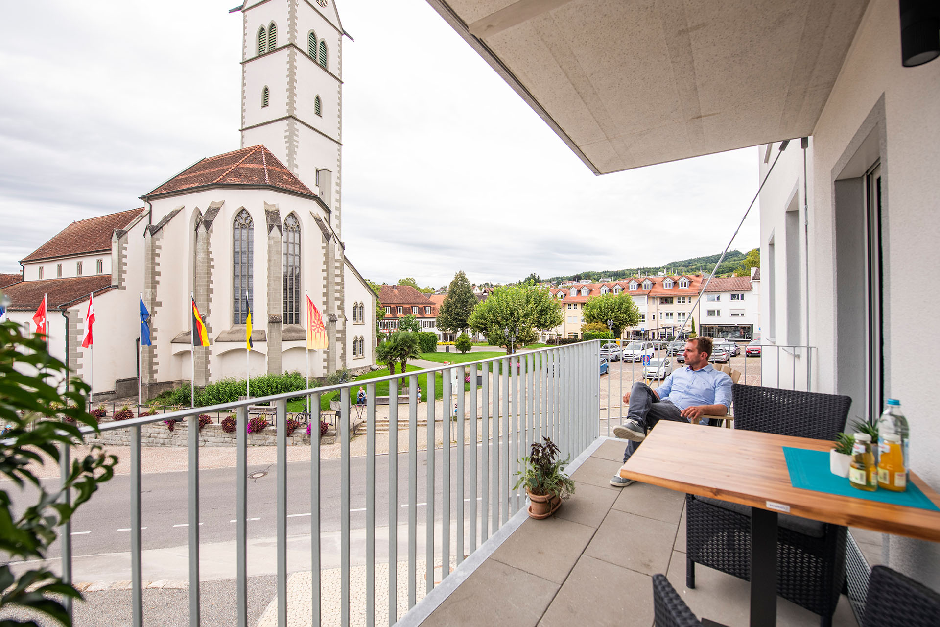 Das Adler, Markdorf - Doppelzimmer mit Balkon - Balkon & Ausblick