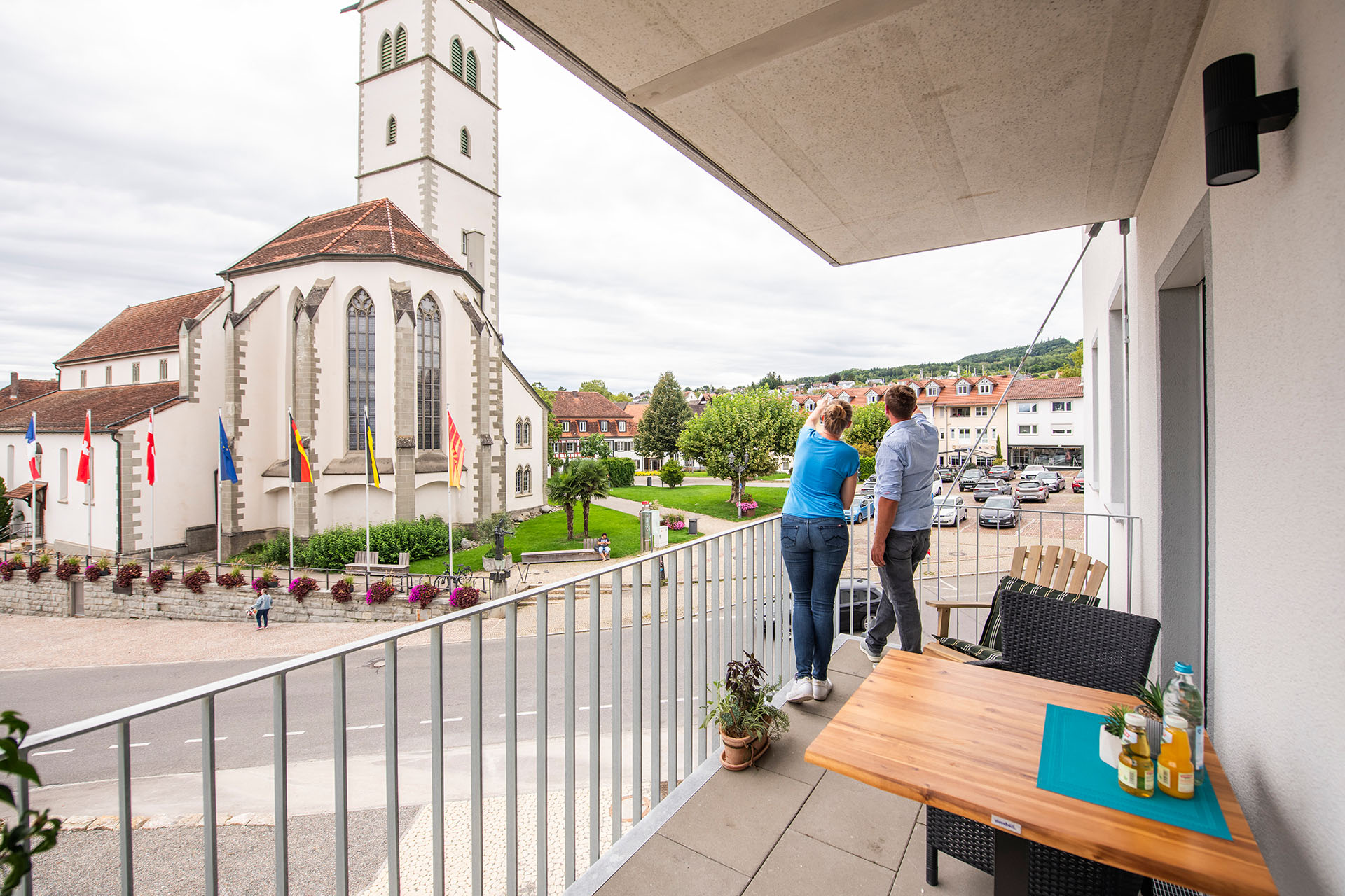 Das Adler, Markdorf - Doppelzimmer mit Balkon - Balkon & Ausblick