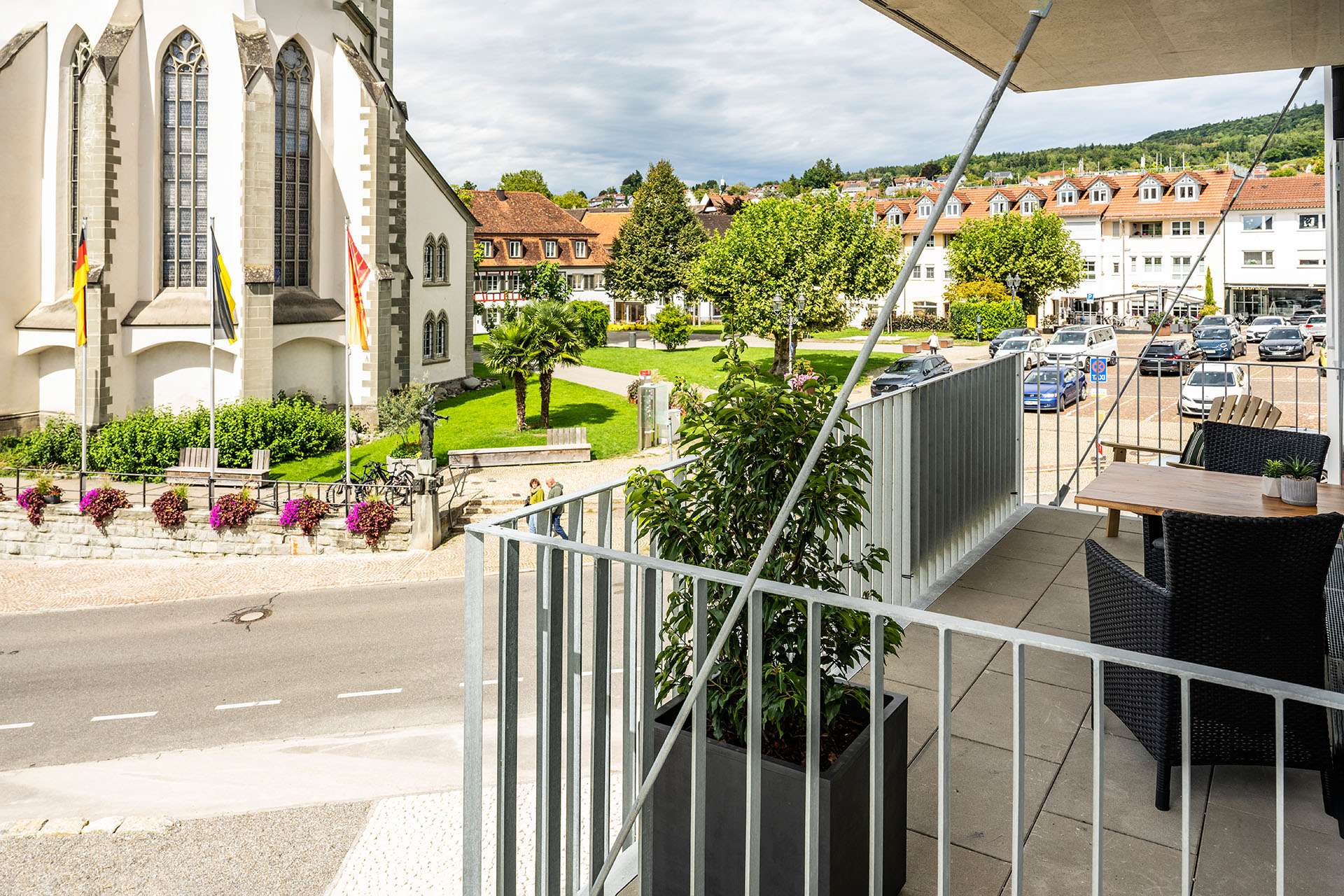 Das Adler, Markdorf - Doppelzimmer mit Balkon - Balkon & Ausblick