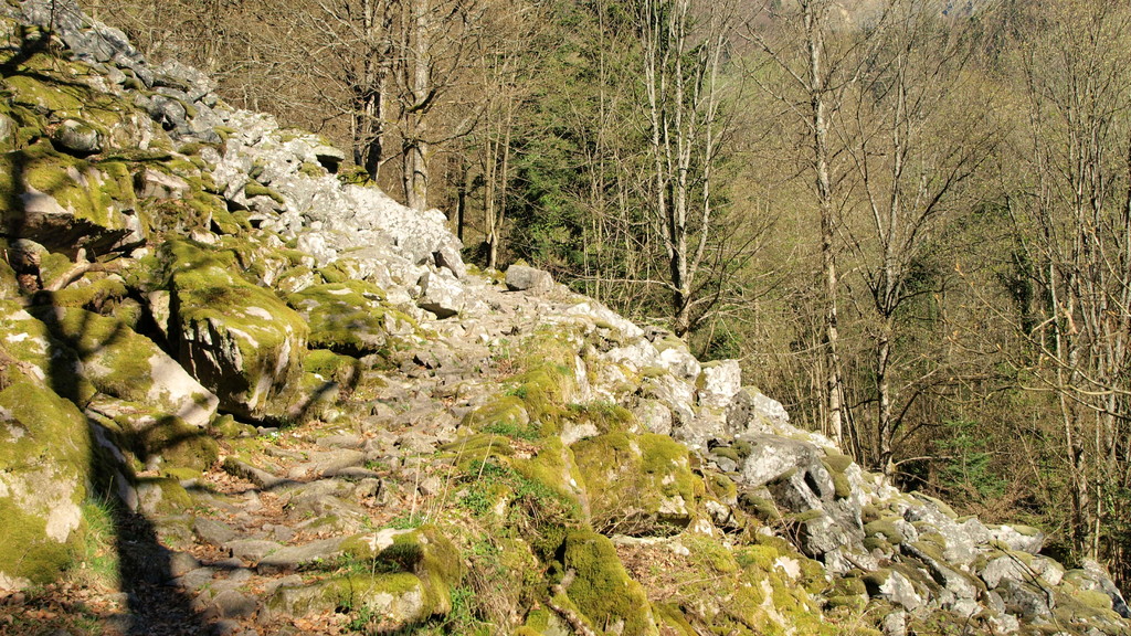 Sentier dans les moraines