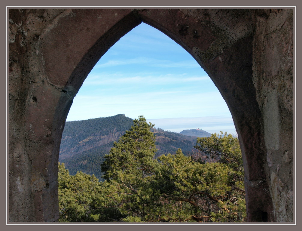 Du Bilstein, vue sur le Haut Koenigsbourg