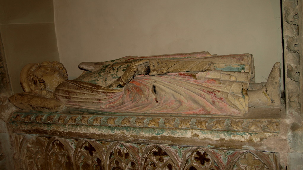 Gisant d'Eberhard d'Eguisheim, le bienfaiteur de l'abbaye.