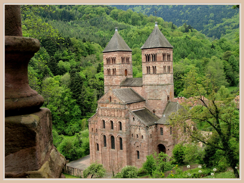 L'abbaye de Murbach vue de la chapelle ND de Lorette