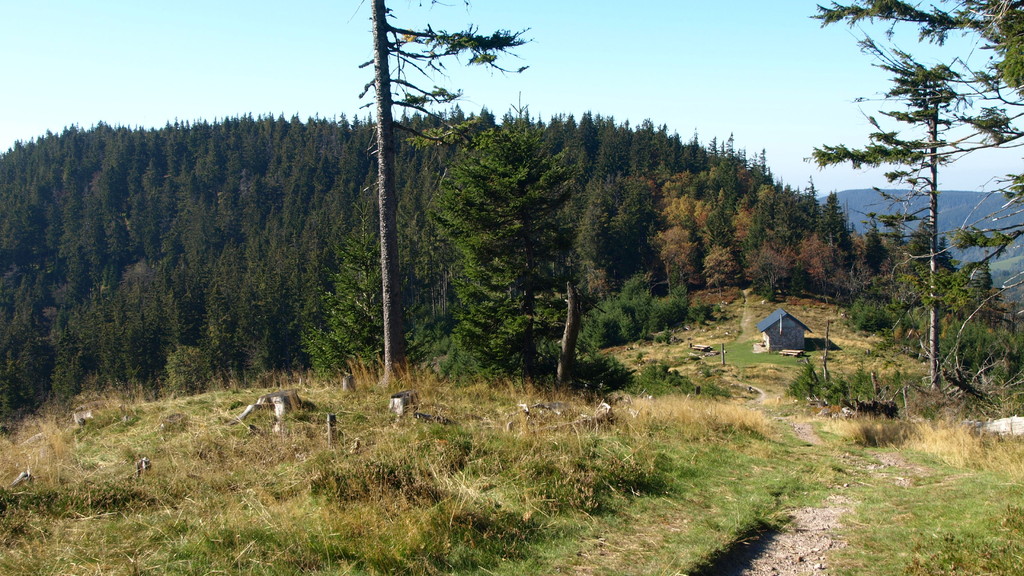 Le Grand Brézouard et l'abri du Club Vosgien