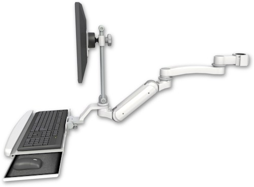 Kontour ポールマウント 関節式アーム シングルモニター カラー:ブラック : KOORUI シングルモニターアーム 13～27インチ モニター