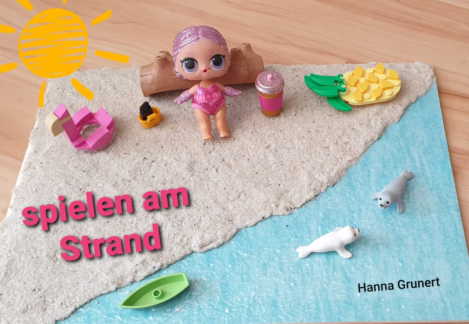 Spielen am Strand. Hanna, 2b