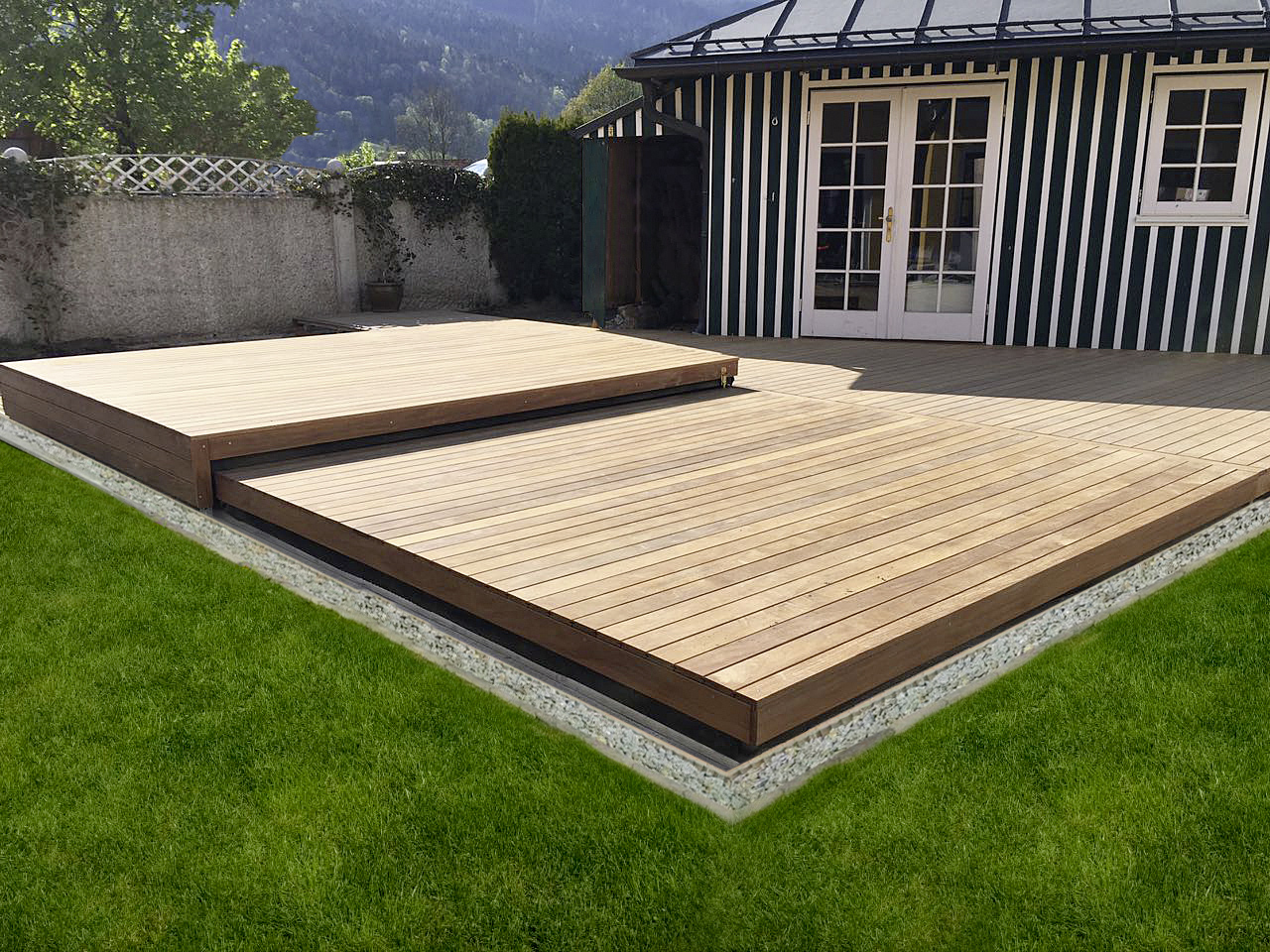 Begehbare Poolabdeckung Holz Selber Bauen - gartenbank holz selber bauen