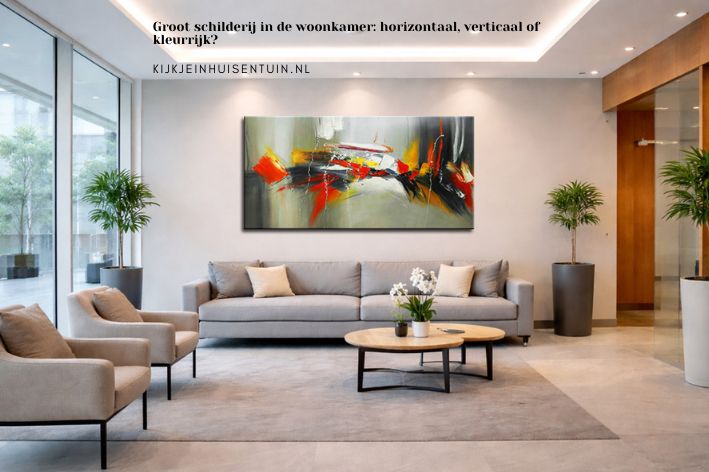 Groot schilderij in de woonkamer: horizontaal, verticaal of kleurrijk?
