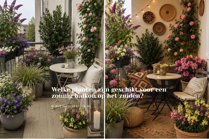 Welke planten zijn geschikt voor een zonnig balkon op het zuiden?