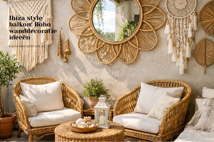 Ibiza style balkon: boho wanddecoratie-ideeën