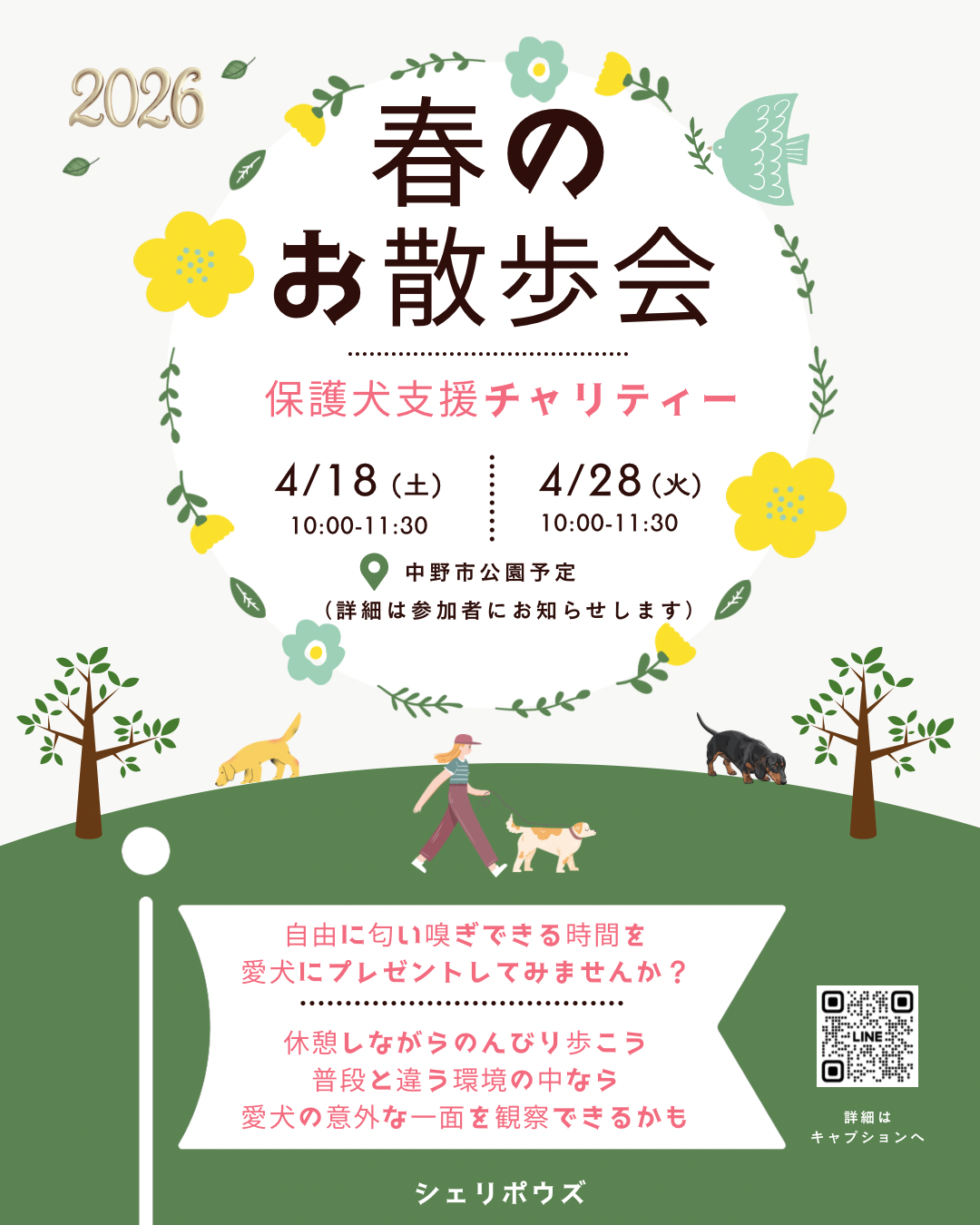 春のチャリティーお散歩会