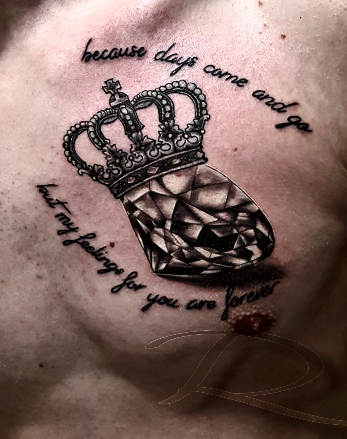 Diamond Crown Tattoo