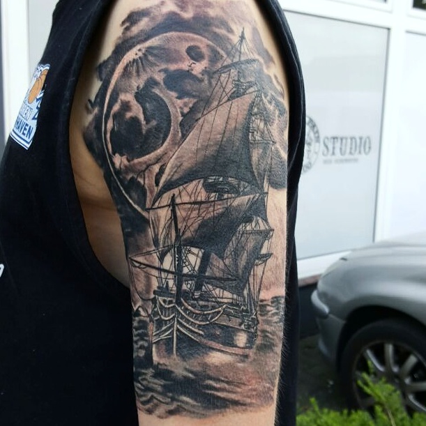 Segelschiff Tattoo