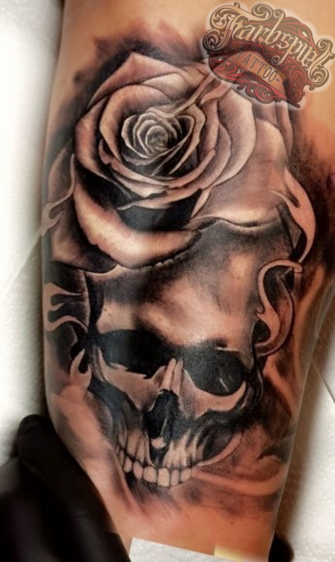 Skull Rose Tattoo