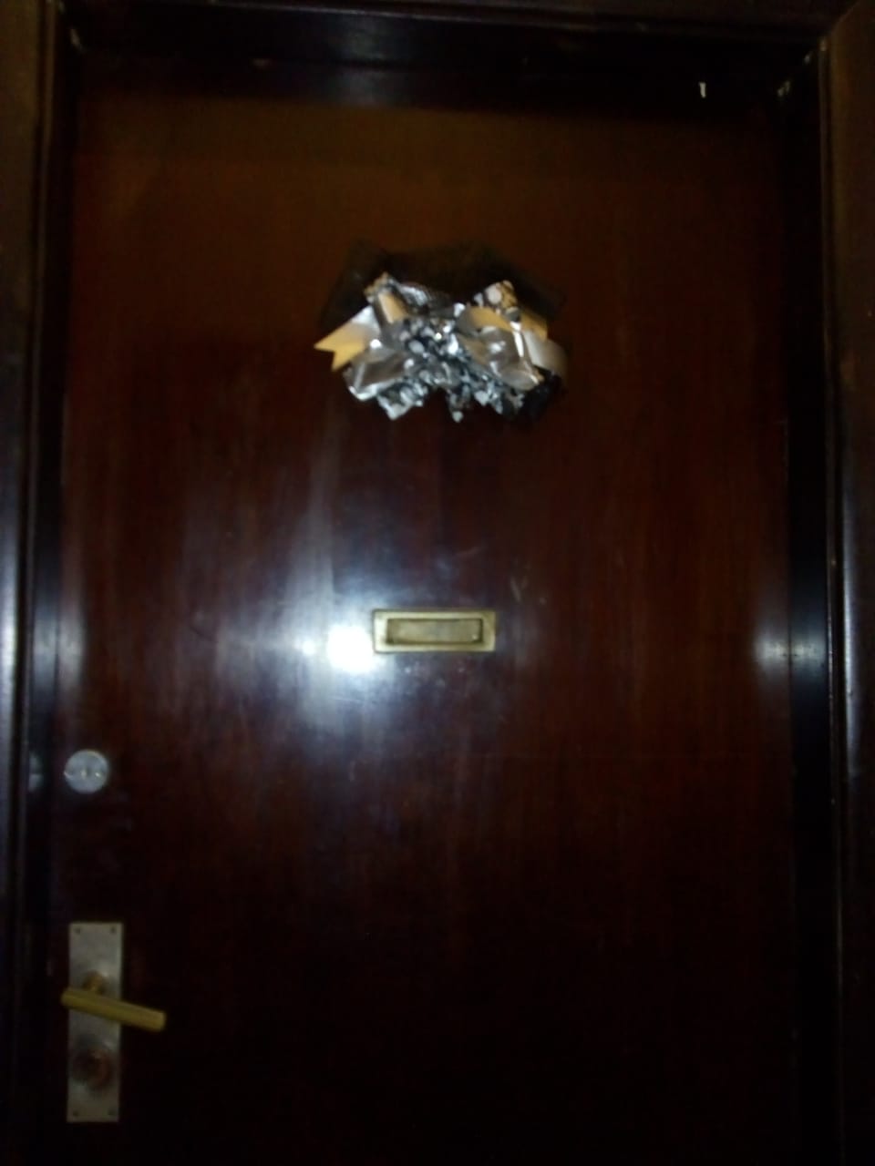 the main door of the apartment