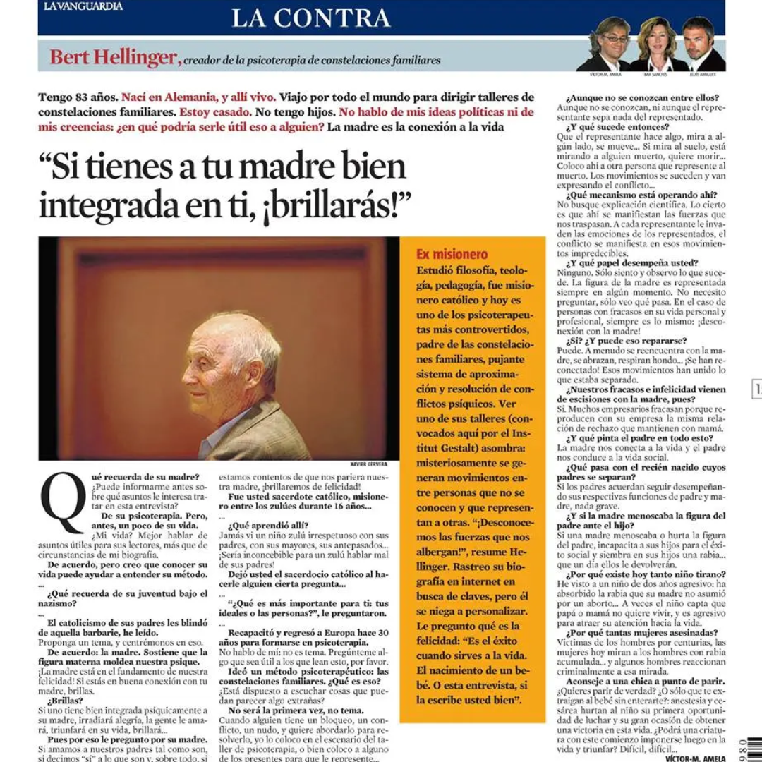 SI TIENES A TU MADRE BIEN INTEGRADA EN TI, ¡BRILLARÁS - Bert Hellinger