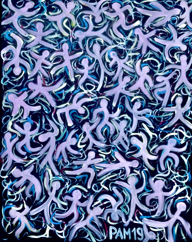 While they are Waiting, 2019, Acryl on Canvas, 100 x 80 cm, Preis auf Anfrage