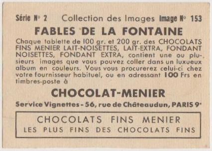 Fables de La Fontaine - Image N° 153 (retro) (Chocolat - Menier)