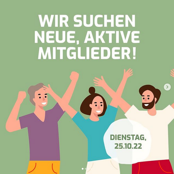 Wir suchen neue, aktive Mitglieder! 💚