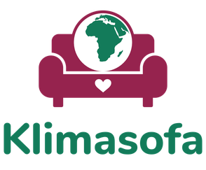 Logo vom Klimasofa (ein Sofa mit einer Weltkugel darauf)