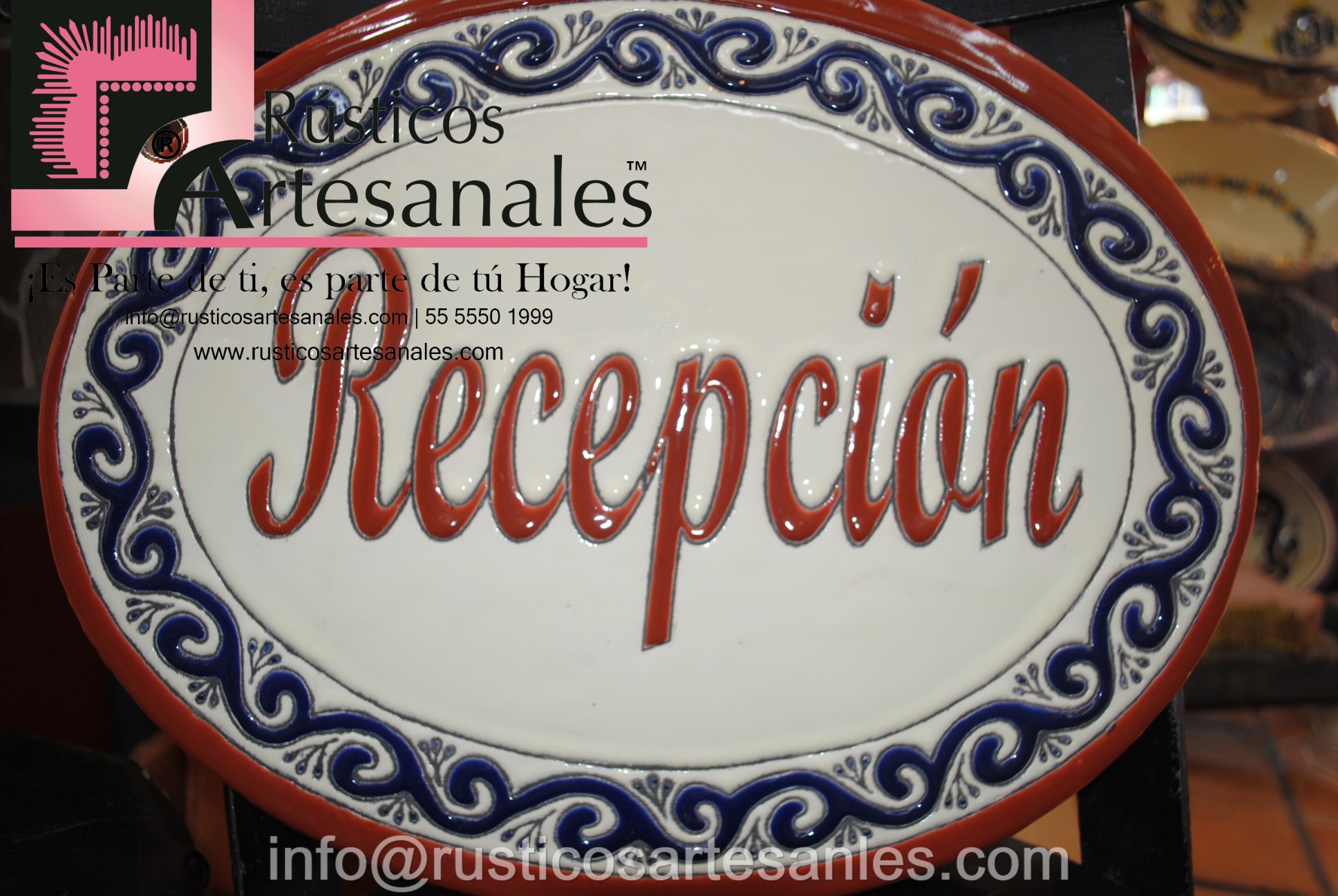 Greca Azul Plaza Terracota