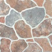 Loseta de Cerámica Piedra Santa María en formato de 44 x 44  Rojo Bermellon para pisos rústicos con apariencia mexicana pisos para cocinas, salas, reacámaras los tenemos en www.rusticosartesanales.com